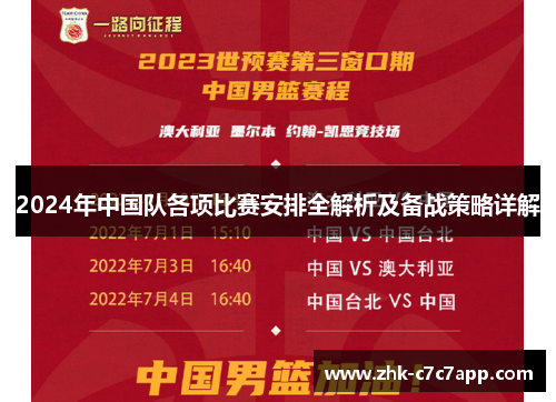 2024年中国队各项比赛安排全解析及备战策略详解 2024年中国队各项比赛安排全解析及备战策略详解